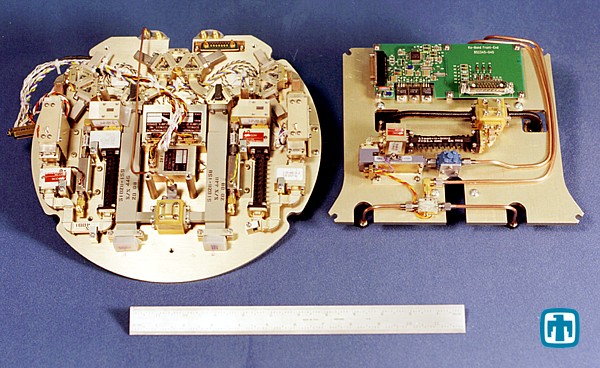 Ka-band (35 GHz) dual-channel front end microwave assembly